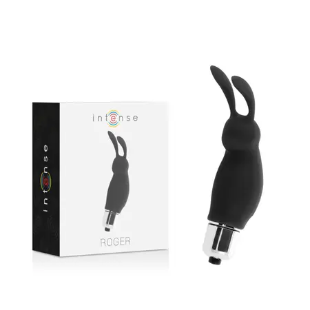 INTENSE Roger Rabbit Crni Kompaktni Silikonski Masažer 9cm