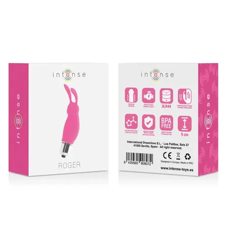 Intense Roger Rabbit Rosa Kompaktni Silikonski Stimulator 9cm Roze