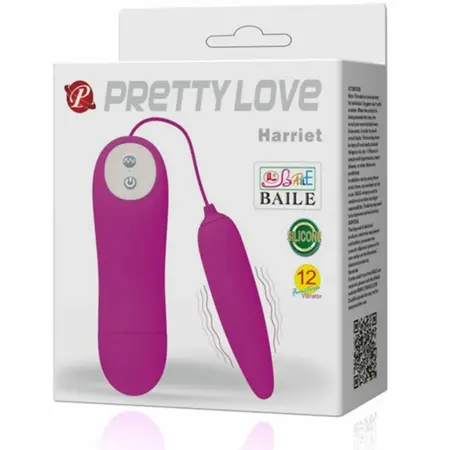 Pretty Love Harriet Intimate Silicone Egg with 12 Vibration Modes Pink