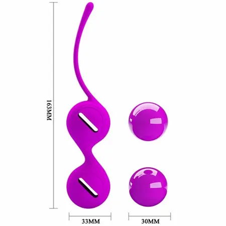 Pretty Love Tighten Up I Lilac Silicone Kegel Exercise Balls Set