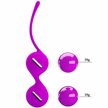 Pretty Love Tighten Up I Lilac Silicone Kegel Exercise Balls Set
