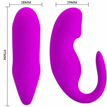 Pretty Love Remote-Controlled Silicone Vibrating Clamp - 12 Modes, USB Rechargeable