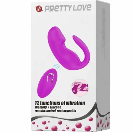 Pretty Love Remote-Controlled Silicone Vibrating Clamp - 12 Modes, USB Rechargeable