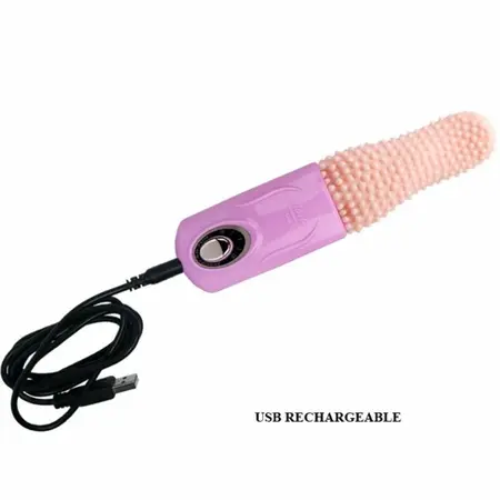 Pretty Love Smart Tongue Rotating Intimate Device USB TPR ABS Pink