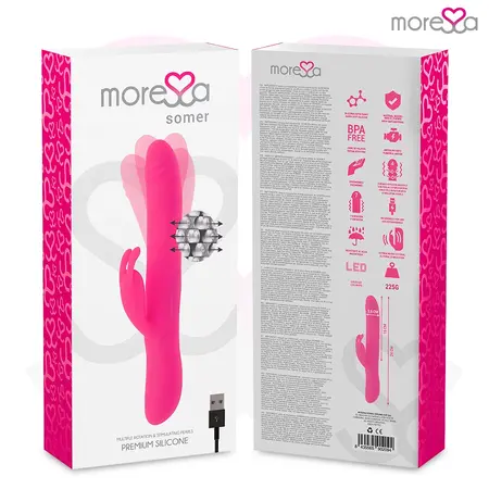 Moressa Somer Premium Silikonski Intimni Uređaj sa Više Rotacija 28cm Roze
