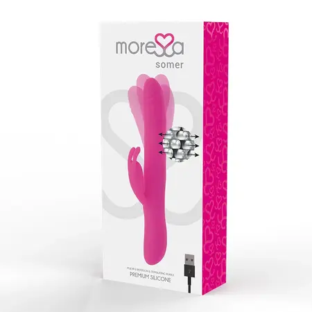 Moressa Somer Premium Silikonski Intimni Uređaj sa Više Rotacija 28cm Roze