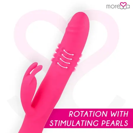 Moressa Somer Premium Silikonski Intimni Uređaj sa Više Rotacija 28cm Roze