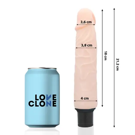 LoveClone Finn Samopodmazujući Intimni Uređaj 21.2cm Bež Vibracija