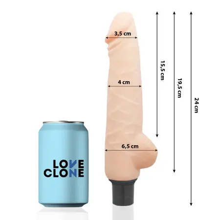 LoveClone Harald 24cm Intimni Uređaj sa Samopodmazivanjem i Vibracijom