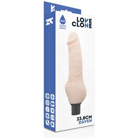 LOVECLONE Daven Samopodmazujući Intimni Uređaj 23.8cm Silikon Crni