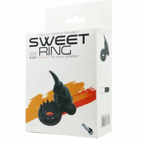 Baile Sweet Ring Crni Intimni Stimulacioni Sistem sa Zečjim Dodatkom
