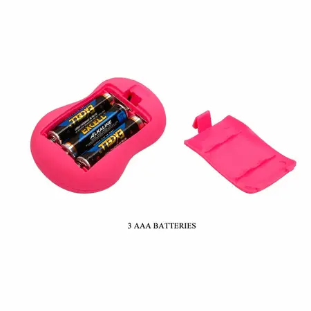 Baile Butterfly Strap-On Intimate System with Remote Control, TPR, Black