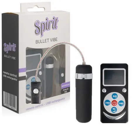 SPIRIT Bullet Vibe Premium Black - 10 Modes, Wireless, Waterproof