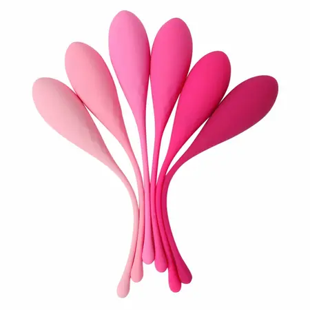 LESLIE Kegel Fit Set - 6 Tegova Za Vežbanje Mišića Karlice, Silikon