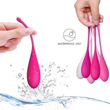 LESLIE Kegel Fit Set - 6 Tegova Za Vežbanje Mišića Karlice, Silikon