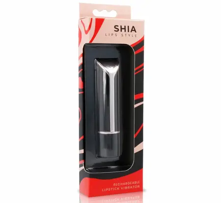 LYPS STYLE Shia Vibrator U Obliku Ruža Crno Crveni USB Punjenje 10 Režima