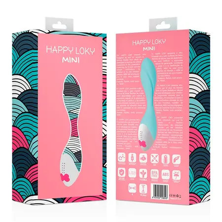 HAPPY LOKY Mini Fun Vibrator Tirkizni USB Punjiv Vodootporan 19.5cm