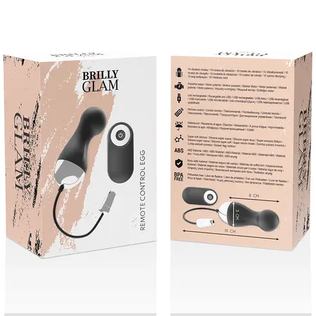 Brilly Glam Ian Daljinski Upravljani Intimni Uređaj Crni/Srebrni 19cm USB
