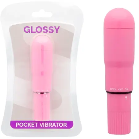 Glossy Deep Rose Pocket Vibrator - Kompaktni Vodootporni Model ABS