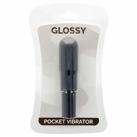 Glossy Brilliant Pocket Vibrator Crni - Diskretni Kompaktni Model ABS
