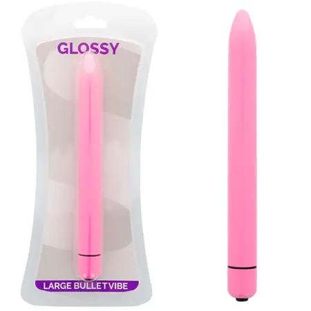 Glossy Slim Duboko Ružičasti Vibrator - Vodootporni ABS, Kompaktni 165 mm