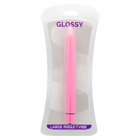 Glossy Slim Duboko Ružičasti Vibrator - Vodootporni ABS, Kompaktni 165 mm