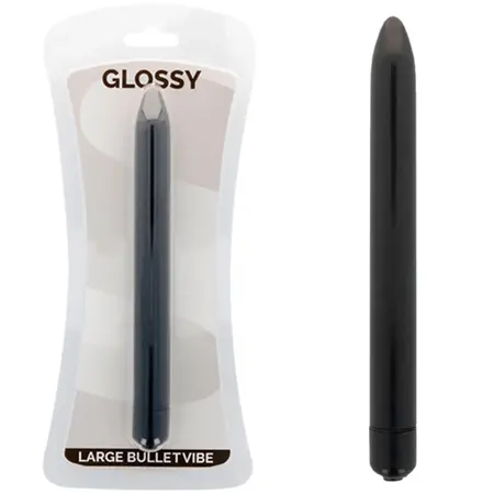 Glossy Brilliant Slim Vibrator Crni 165mm - Vodootporni ABS Model