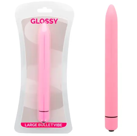 Glossy Slim Ružičasti - Kompaktni Vibrirajući Masažer, Vodootporan, 16.5cm