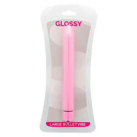 Glossy Slim Ružičasti - Kompaktni Vibrirajući Masažer, Vodootporan, 16.5cm