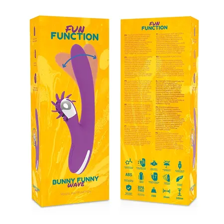 Fun Function Bunny Funny Wave 2.0 - Fleksibilni Silikonski Talasni Sistem, 24 cm