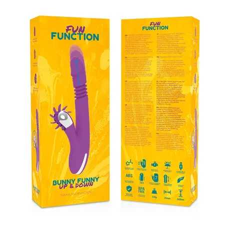 FUN FUNCTION Bunny Funny Up & Down 2.0 Silikonski Intimni Uređaj Ružičasti 24cm