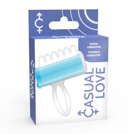 CASUAL LOVE Love Finger Fun Plavi - Vibrirajući Prstenasti Masažer TPR Fleksibilni