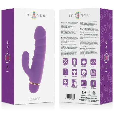 Intense Crass 20-Brzinski Silikonski Ljubičasti Fleksibilni Ergonomski Masažer
