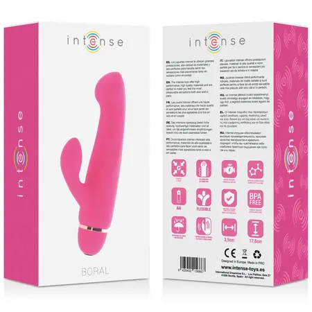 Intense Boral Silikonski Ružičasti Višebrzinski Intimni Uređaj 17.8cm