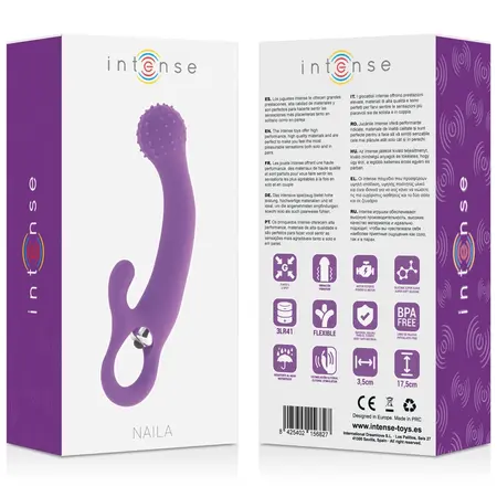 Intense Naila Vibrirajući Silikonski Uređaj Ljubičasti 17.5cm Vodootporan