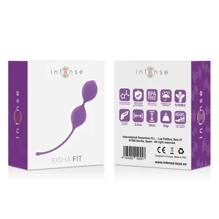 Intense Kisha Fit Silikonske Pelvičke Loptice Za Trening Ljubičaste 3.5x20cm