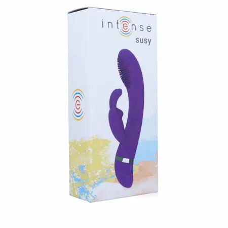 Intense Susy Silicone Rabbit Ljubičasti Oscilirajući Dvostruki Motor Vibrator 18.8cm