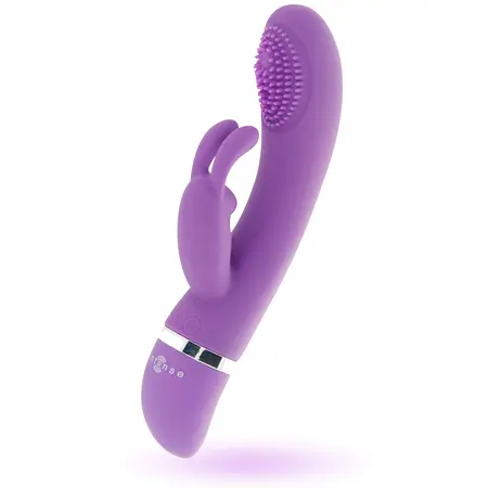 Intense Susy Silicone Rabbit Ljubičasti Oscilirajući Dvostruki Motor Vibrator 18.8cm