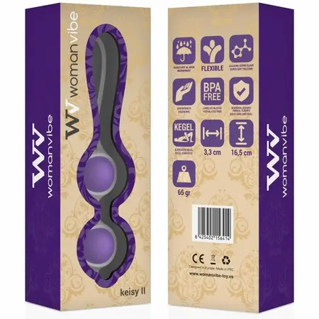 WomanVibe Keisy II Silikonske Trening Loptice - Dvostruke, Mekani Dodir, 65g