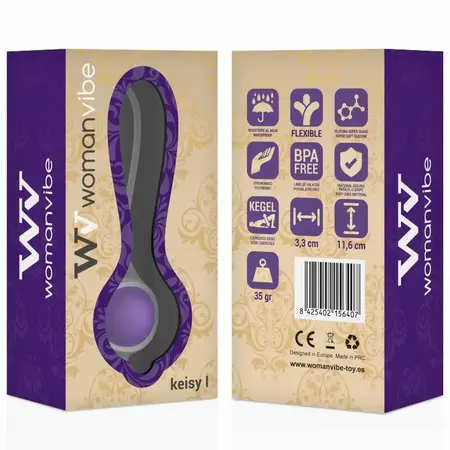 Womanvibe Keisy I Silikonska Kegel Loptica - Pojedinačna, Mekani Dodir, 3.3x11.6cm