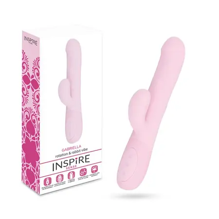INSPIRE SENSE Gabriella Roze Rotirajući Vibrator 12 Režima Vodootporan 24cm