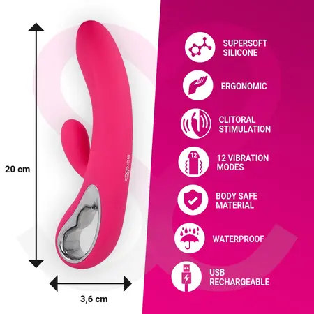 Moressa Troy Premium Silikonski Dvostruki Motor Punjivi Vibrator 20cm