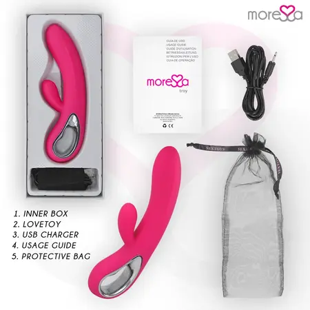 Moressa Troy Premium Silikonski Dvostruki Motor Punjivi Vibrator 20cm