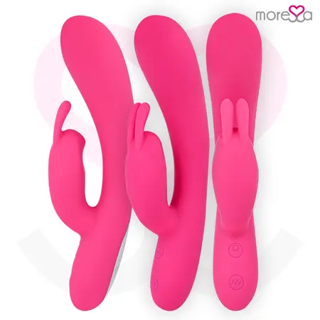 Moressa Telmo Premium Silikonski Punjivi Dvostruki Vibrator 19.5cm