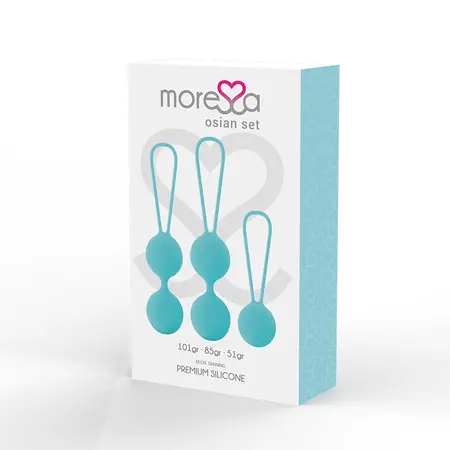 Moressa Osian Premium Set za Trening Dna Karlice Tirkizni Silikon 3 Veličine