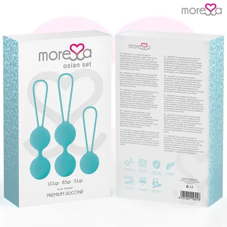 Moressa Osian Premium Set za Trening Dna Karlice Tirkizni Silikon 3 Veličine