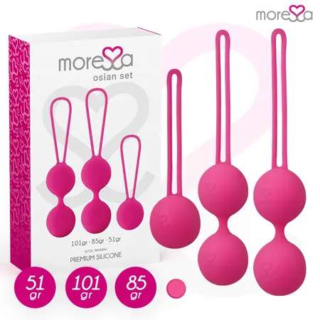 Moressa Osian Set Premium Silikonski Roze - Trojni Trening Dna Karlice