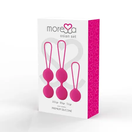 Moressa Osian Set Premium Silikonski Roze - Trojni Trening Dna Karlice