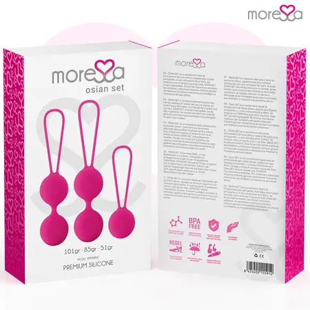 Moressa Osian Set Premium Silikonski Roze - Trojni Trening Dna Karlice