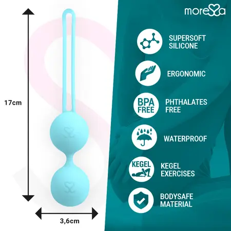 Moressa Osian Three Premium Tirkizni - Silikonski Trening Set za Karlicu 85g